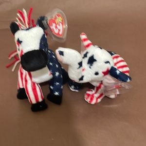 Ty “Righty” and “Lefty” Beanie Babies